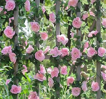 Amazon.com: SWSTINLING 2 Pack (16FT) Artificial Rose Vine